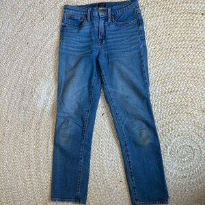 J. Crew women’s essential straight jeans pants denim pant high rise 25